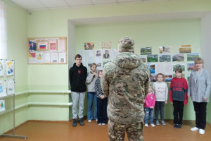 Юдановский СДК 16 февраля. В рамках мероприятий, посвящённых Году защитника Отечества, в нашем доме культуры, прошла встреча детей и молодёжи с участником специальной военной операции.